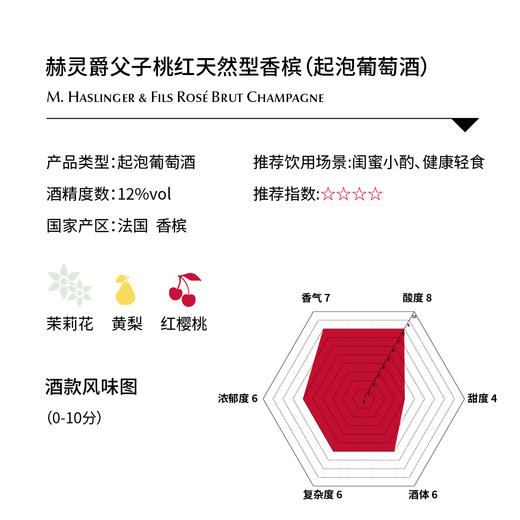 赫灵爵父子桃红天然型香槟（起泡葡萄酒） 商品图1