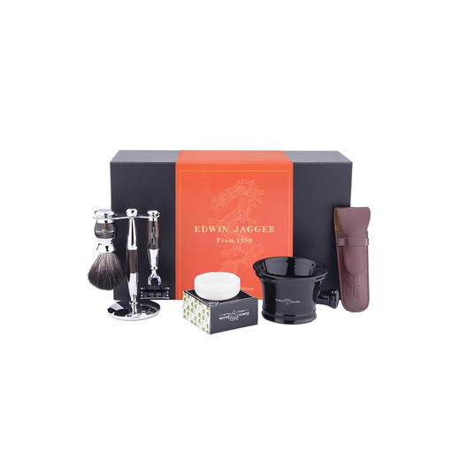 Edwin Jagger 漫步系列五件套礼盒 剃须刀男士手动高档刮胡套装伴手礼送男生日礼物长辈 商品图0