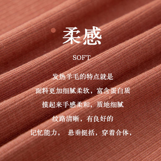 绵羊毛蕾丝大V领美体套装女士腈纶保暖套装（4-919） 商品图10