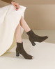 西村名物2024年秋冬新款舒适粗跟中高跟切尔西靴T24DS46811 商品缩略图1