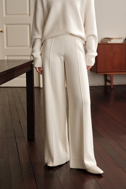 【抖音专属】羊绒阔腿裤深驼YR604 商品图2