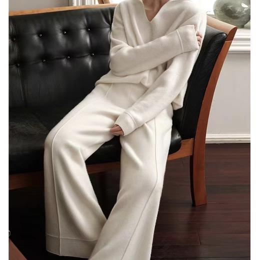 【抖音专属】羊绒阔腿裤深驼YR604 商品图0