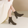 西村名物2024年秋冬新款舒适粗跟中高跟切尔西靴T24DS46811 商品缩略图5