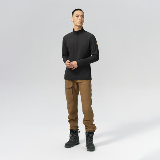 北极狐 男士立领抓绒衣 2024秋冬户外休闲半高领抓绒夹克04232143 商品图3