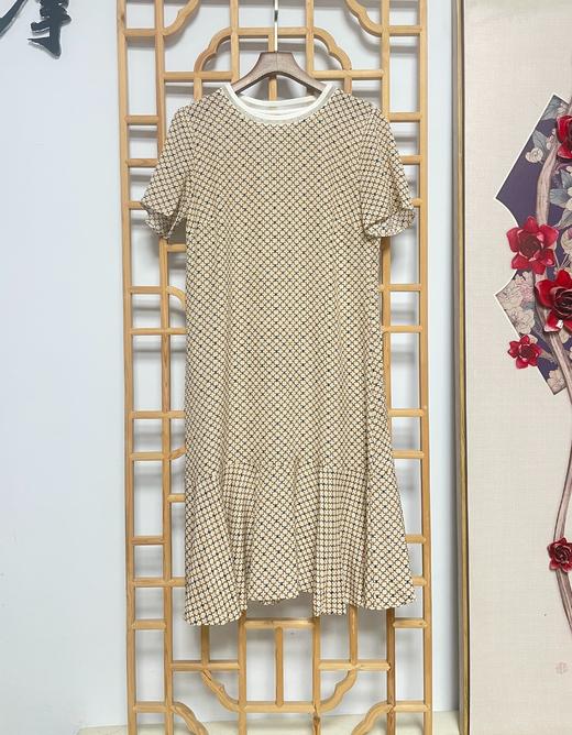 丁摩 波点桑蚕丝裙子鱼尾连衣裙真丝连衣裙A字裙子Q122054 商品图3