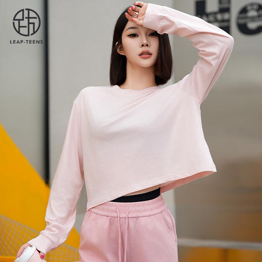 跃牌【周游世界系列】秋冬新款瑜伽服女柔软亲肤轻薄透气美国PIMA棉高士线圆领长袖 TP0782 商品图3