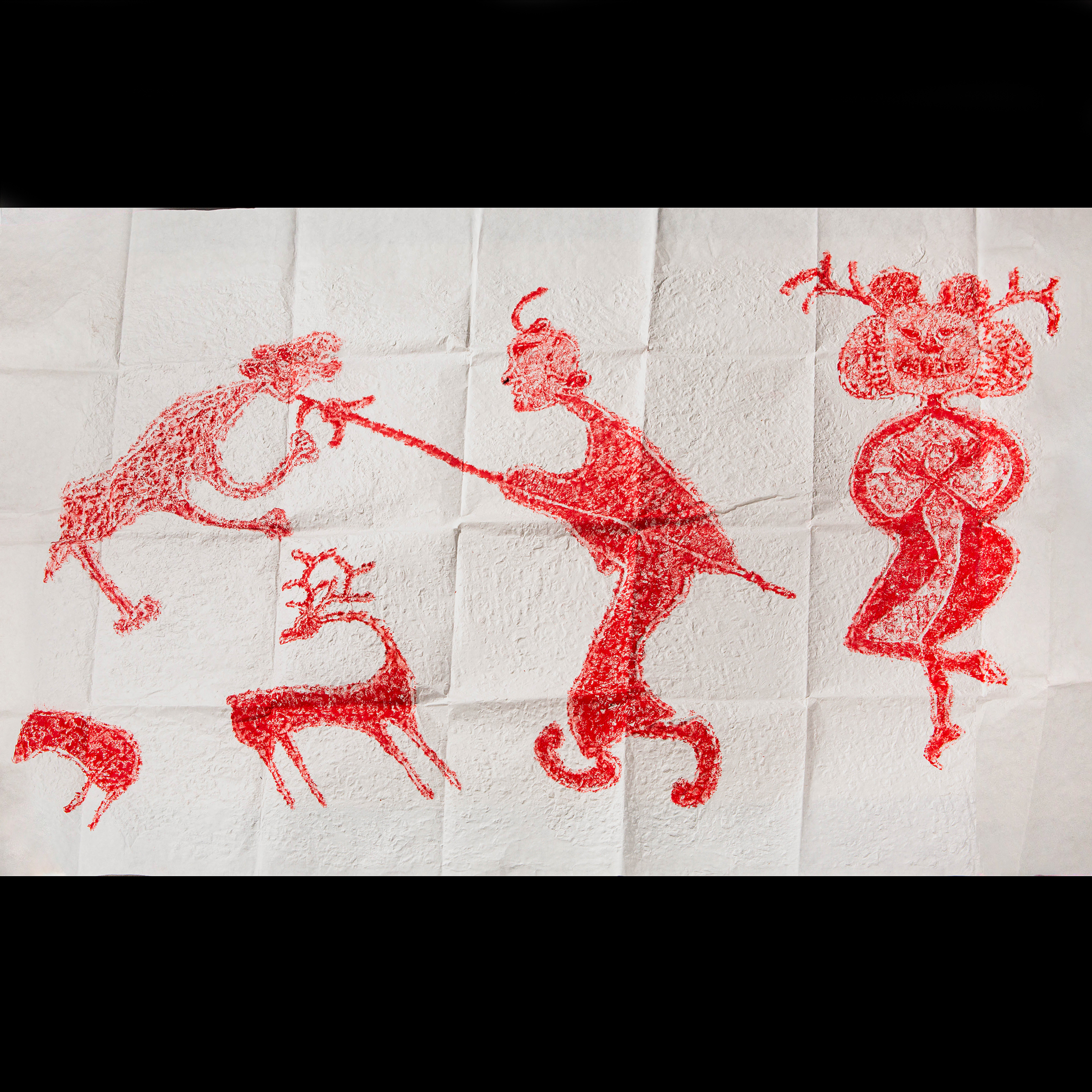 汉代狩猎图拓片