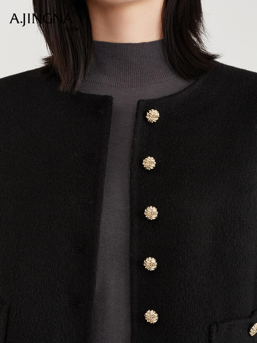 【商城同款】阿菁娜羊驼毛小香风高级感气质短外套F30D211063 商品图4