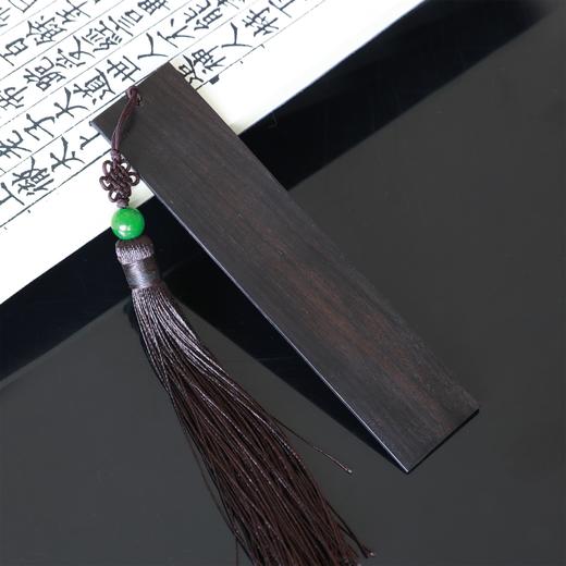 金玉满堂&福禄°紫光檀镶黄杨浮雕书签 商品图4