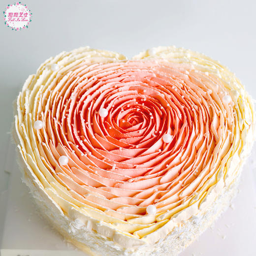 【心形渐变玫瑰蛋糕】爱你的心由浅入深～～ 商品图5