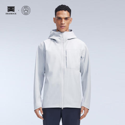 天石鹅铠甲秋冬季加绒软壳衣男士连帽长袖弹力舒适户外防风外套G625 加绒款 商品图0