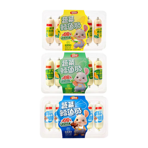 DuoSheng蔬菜鳕鱼肠I 胡萝卜味I 玉米味I 荸荠味210g 商品图5