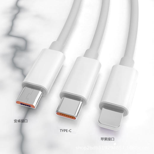 【经典】中国杨凌农高会联名款 岸纾新升级款三合一快充数据线  一线三用 商品图4