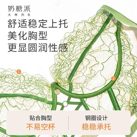 【特惠】（巴黎假日文胸）奶糖派巴黎假日文胸大胸显小法式优雅蕾丝聚拢大胸承托防下垂内衣 商品图1