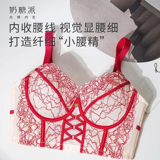 【特惠】（巴黎假日文胸）奶糖派巴黎假日文胸大胸显小法式优雅蕾丝聚拢大胸承托防下垂内衣 商品图2