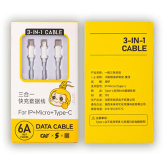 【经典】中国杨凌农高会联名款 岸纾新升级款三合一快充数据线  一线三用 商品图2
