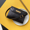 SAINT LAURENT圣罗兰 YSL SL MANHATTAN 曼哈顿金扣 鳄鱼纹压花闪亮牛皮革 斜挎单肩包 小号 中号女款 黑色（CB） 商品缩略图0