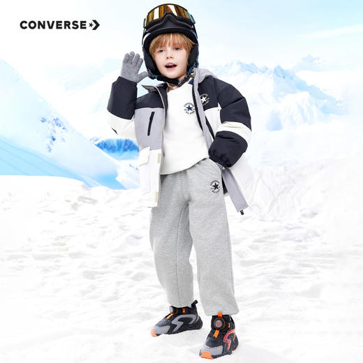 CONVERSE 匡威 冬 大童小童 儿童童装加绒长裤 CNVB-KN-F371 商品图4