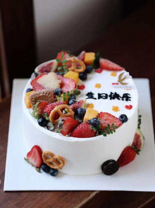 【客定】简约水果蛋糕0061（装饰水果随机） 商品图1