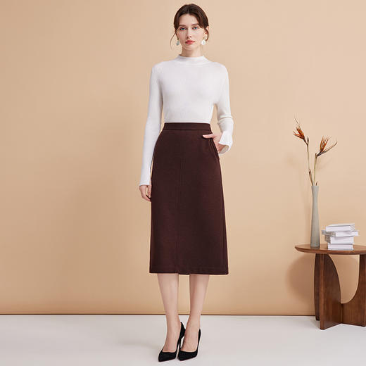 EITIE爱特爱秋季新款舒适半高领百搭打底基础针织衫7501206 商品图9