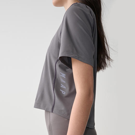 MAAP 女士 Alt_Road Cropped Tee 黑灰色 休闲骑行 短袖T恤 商品图4