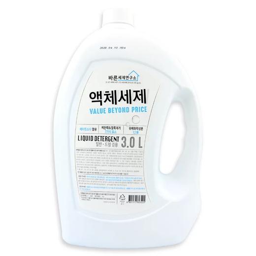 無瑾花优洗实验室洗衣液3L무궁화 바른 세제연구소 액체세제 商品图0