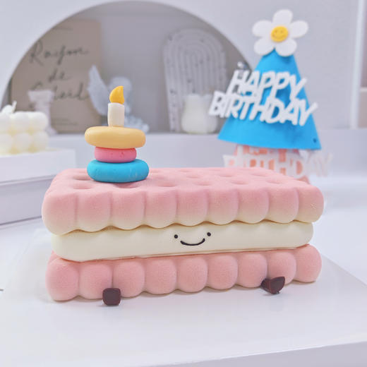 小蜡烛Emoji方形蛋糕 商品图0