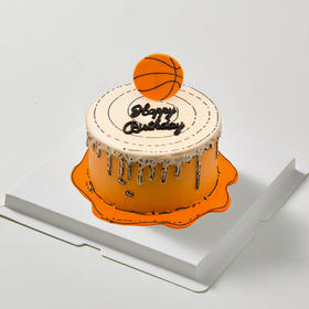二次元橙色篮球蛋糕（奶油戚风蛋糕）