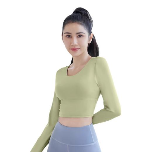 跃牌【瑜堂系列】聚衣堂交叉美背瑜伽服免穿文胸运动上衣显瘦健身瑜伽长袖女JYMC013 商品图4