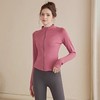 跃牌【瑜堂系列】大码拉链运动外套弹力紧身运动上衣欧码修身显瘦瑜伽服女JYMW085 商品缩略图2