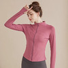 跃牌【瑜堂系列】大码拉链运动外套弹力紧身运动上衣欧码修身显瘦瑜伽服女JYMW085 商品缩略图0