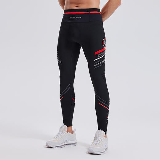 [2.0版本]科里芙男女同款全腰围口袋速干跑步压缩裤印花抽绳长裤 商品图4