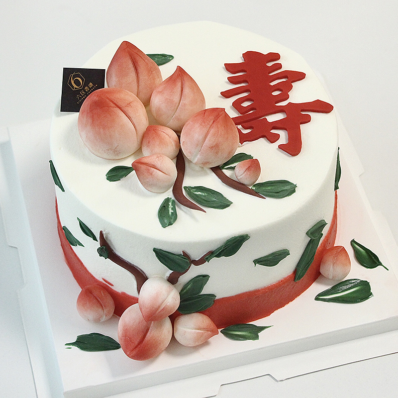 【仙桃祝寿蛋糕】