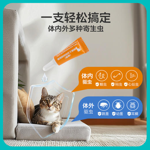 玲宠猫咪驱虫药体内外一体狗狗体外驱跳蚤耳螨宠物吡虫啉莫昔克丁滴剂 商品图1