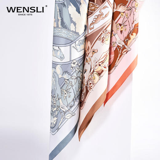 万事利“四时景”88厘米双面印花真丝大方巾 商品图5