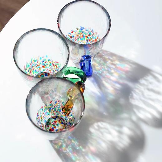 【清仓特惠2.5折】阿德利亚（ADERIA）日本进口石塚硝子津轻茶杯手工玻璃杯水杯马克咖啡杯送礼 睡魔祭琥珀把杯手作带把玻璃杯320ml蓝彩水杯300ml 商品图8