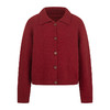 （小眠专属）HeyDress法式翻领针织开衫女秋冬复古红色毛衣慵懒百搭宽松上衣 商品缩略图4