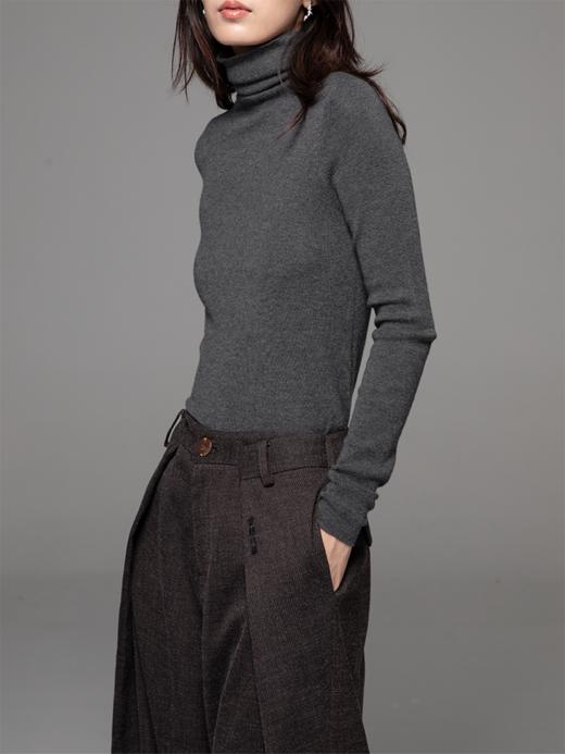 LIYIHAN 24秋腰部打褶刺绣阔腿西装裤垂感廓形休闲裤子宽松设计感 商品图1