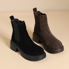 西村名物2024年冬季新款厚底防滑舒适保暖加绒切尔西靴T24DS48011 商品缩略图0
