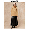 VIMAGE纬漫纪冬季新款设计感气质高级高领宽松慵懒显瘦毛衣针织衫V2201819 商品缩略图0