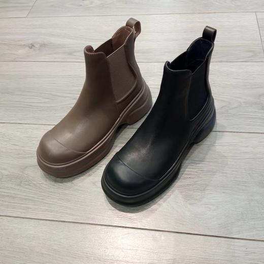 西村名物2024年冬季新款舒适厚底防滑切尔西靴时尚短靴X23DS46581 商品图0