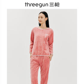 【社群专享】Threegun三枪 【法兰绒】圆领长袖女家居套-82188D011
