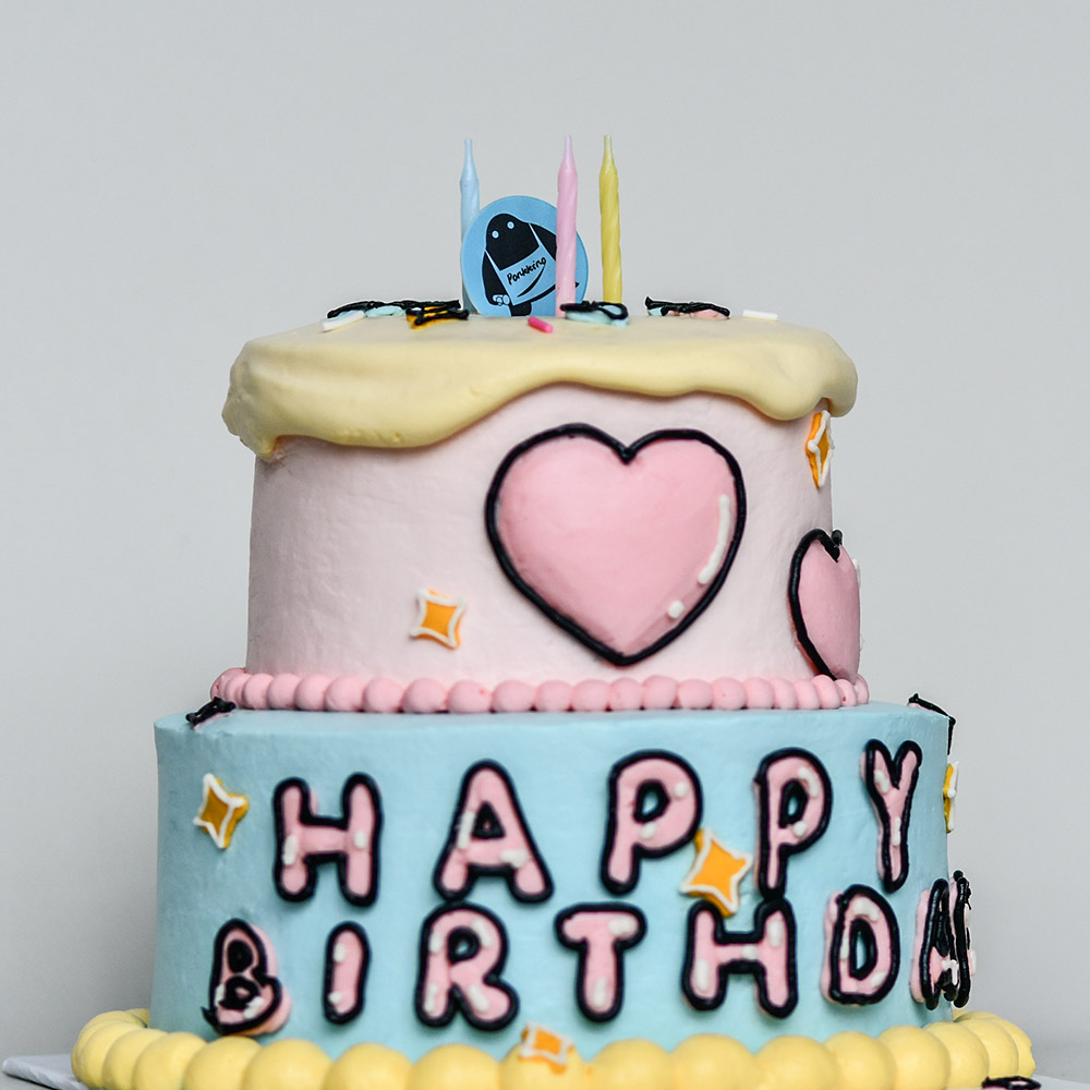 双层卡通奶油蛋糕