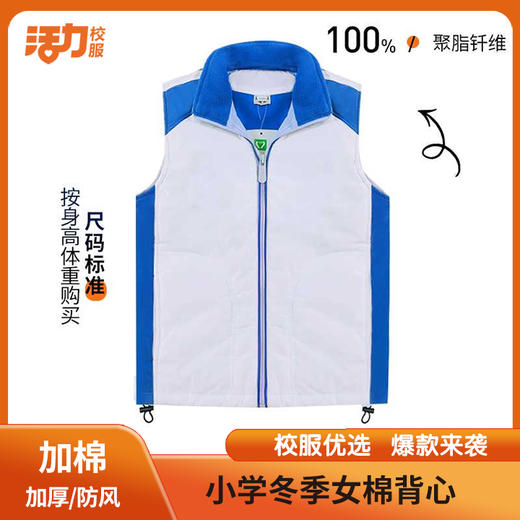 【浅色】活力深圳小学加绒衣加绒裤棉背心优质摇粒绒 商品图4