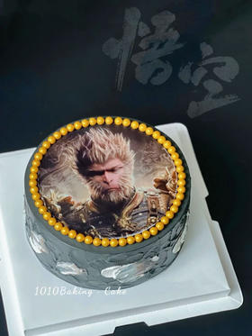 「黑悟空·游戏系列」巧克力糯米糖纸·订制照片·100%动物奶油（附图6寸·提前24小时预订）