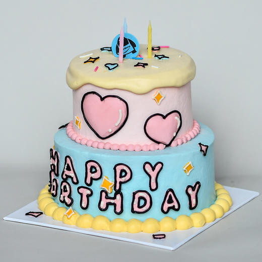 双层卡通奶油蛋糕 商品图1