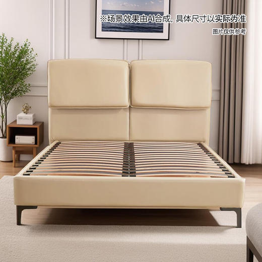 【家具】床 贝洛/G/C  白色/米色/棕色/灰色 双人床/大双人床 商品图1