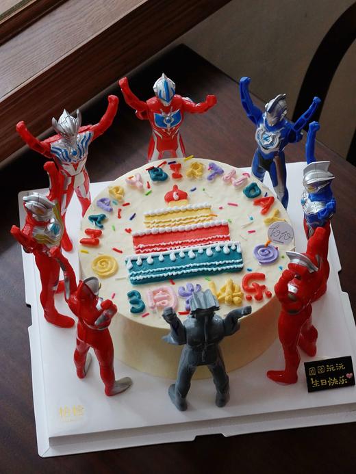 「奥特曼天团的祝福·超人蛋糕」100%动物奶油（附图8寸·提前24小时预订） 商品图3