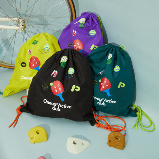 oneup防泼水印花束口背包 商品图5