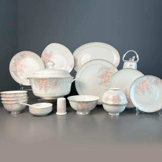 【清仓特惠3折，仅2套，非质量不退换，无货退款】品物攸宜国色牡丹50头10人用骨质瓷餐具【不支持补差，非质量问题不退不换】S 商品图0